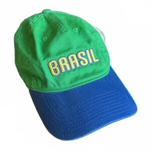 ReeboK Embroidered BRASIL SOCCER Cap Hat 100% Cotton